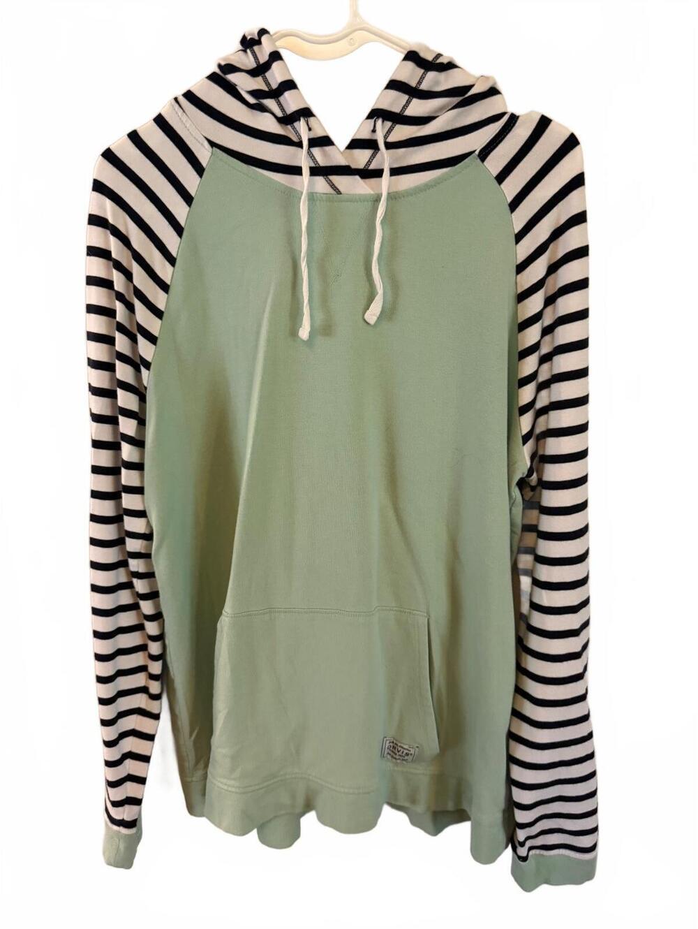 Orvis Classic Collection Lightweight Hoodie with Striped Sleeves and Hood